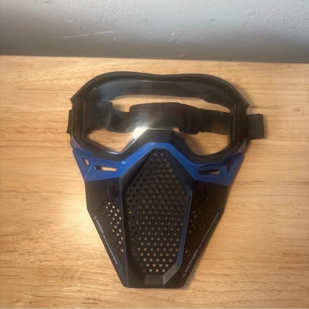 Nerf Rival Toy Dart Gun Face Protection Safety Mask Eyes Tactical Blue (1 Mask)